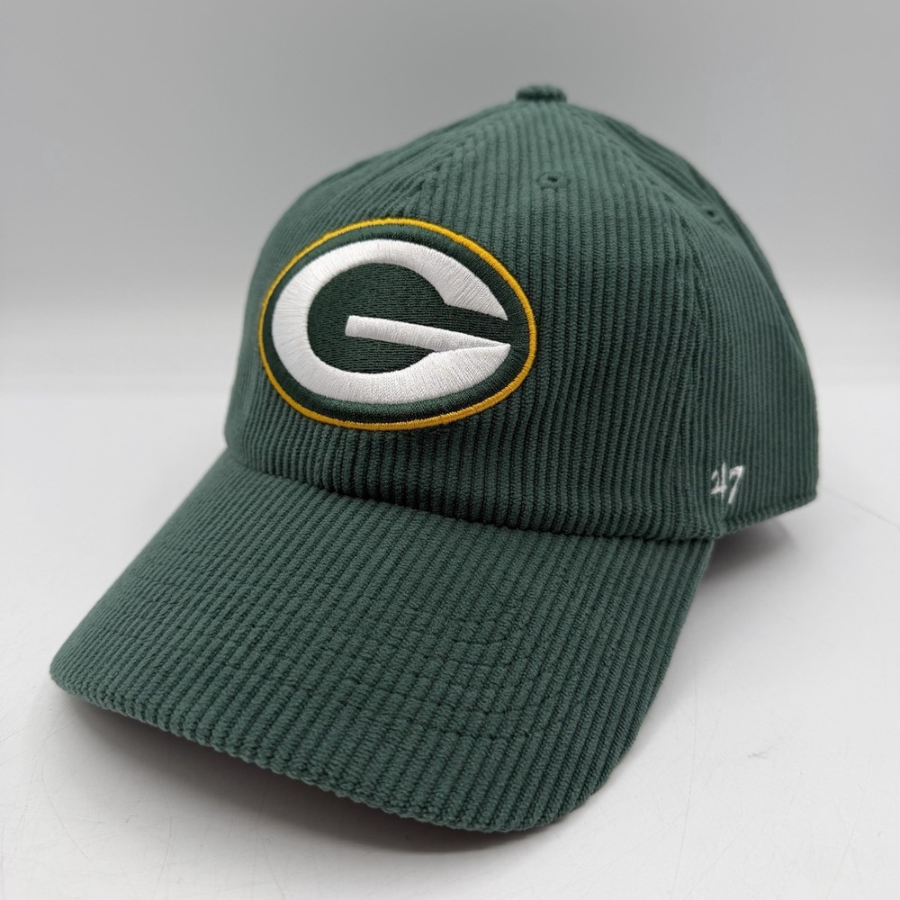 '47 Brand Clean‎ Up Green Bay Packers Hat Cap Strapback Corduroy Adjustable NFL